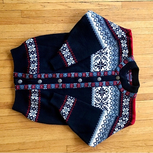 Norwool of Norway Wool Fair Isle Sweater. Size M - Picture 7 of 10